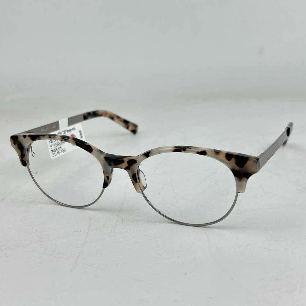 Walmart Eyewear WPLL801 Unisex Eyeglasses Frame Taupe Half Rim‎ 51-18-135 mm